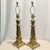 Late 20th Century Vintage 1990s Robert Abbey Neoclassical Style Brass Table Lamps - A Pair For Sale - Image 5 of 12
