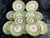 Early 19th Century Rare Green and Gold Floral Davenport Longfort Staffordshire Plates - Set of 14 For Sale - Image 10 of 11