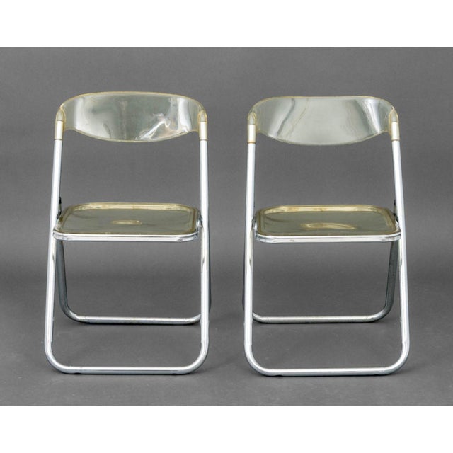 Giancarlo Piretti "Plia" Style Folding Chairs, 4 For Sale - Image 14 of 14