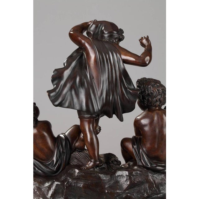 Cupids Playing Music, Late 19th Century, Bronze Sculpture Group For Sale - Image 9 of 11