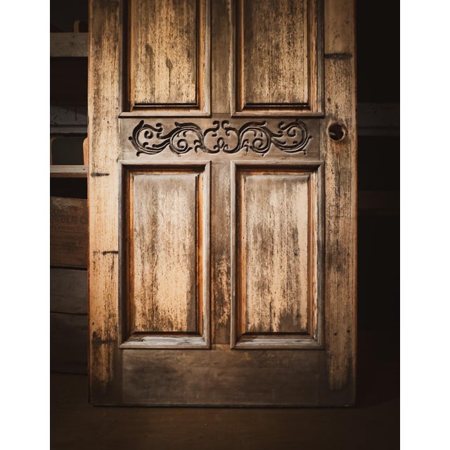 Late 20th Century Wooden Door With Intricate Scrollwork For Sale - Image 12 of 15