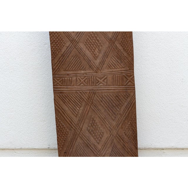 Early 20th Century Bwa Diamond Relief Carved Door For Sale - Image 4 of 7