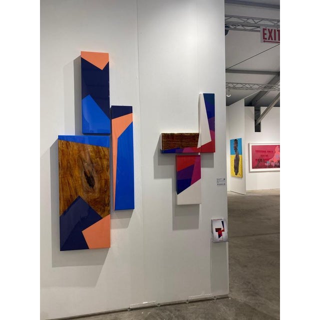 David E. Peterson, Puzzle #117 Abstract Wall Sculpture, 2022, Acrylic, Wood & Resin For Sale - Image 12 of 16