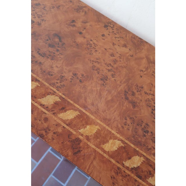 Italian Burl Elm and Marquetry Sideboard, 1970s For Sale - Image 9 of 15