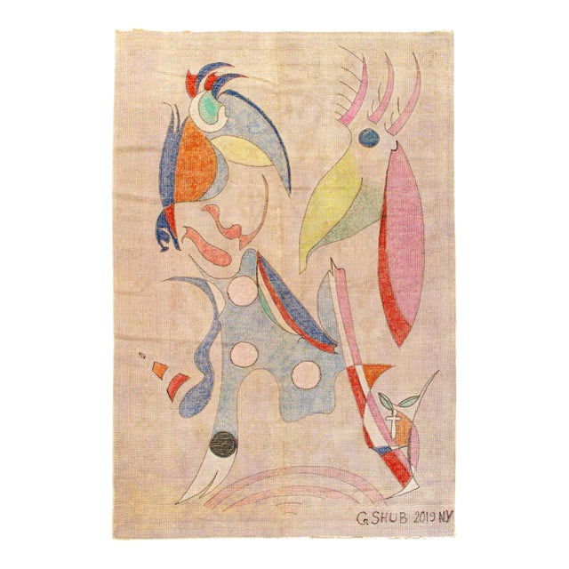 Pasargad DC Fine Hand Knotted Modern Rug For Sale