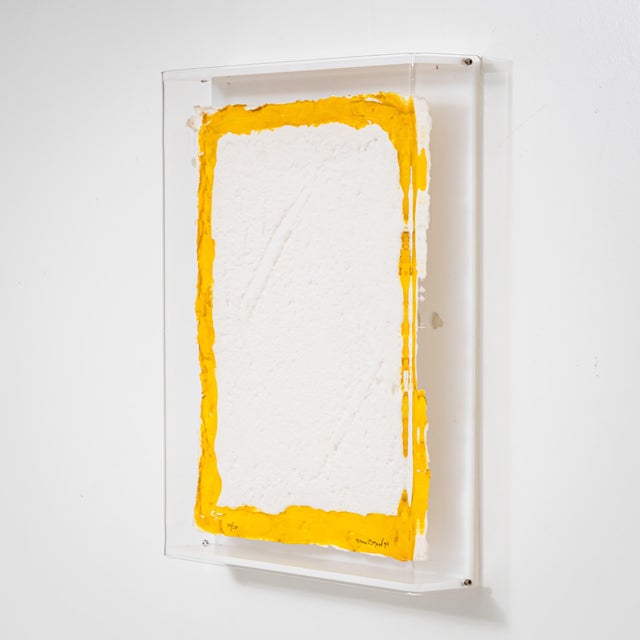 Yellow rectangle on a white ground. Medium: Aquagravure. Signed and dated Bram Bogart '96 lower right. Numbered 20/30...