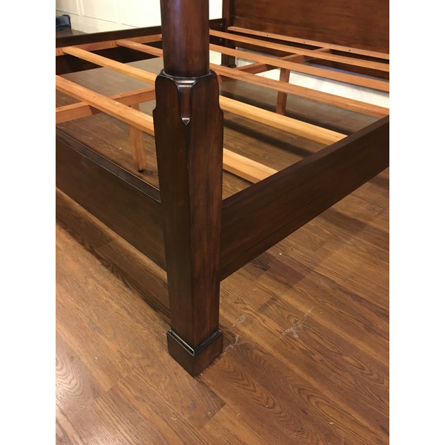 2020s King Size Mahogany Pencil Post Bed by Leighton Hall - Showroom Sample For Sale - Image 5 of 11