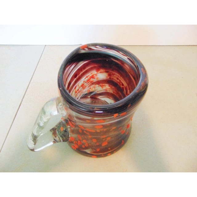 Mid-Century Modern Mid-Century End of the Day Art Glass Beer Mug For Sale - Image 3 of 4