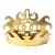 Antique English Brass Crown Wall Pocket For Sale