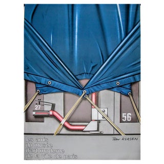 Peter Klasen, The Blue Cover, Original Lithographic Poster, 1980 For Sale