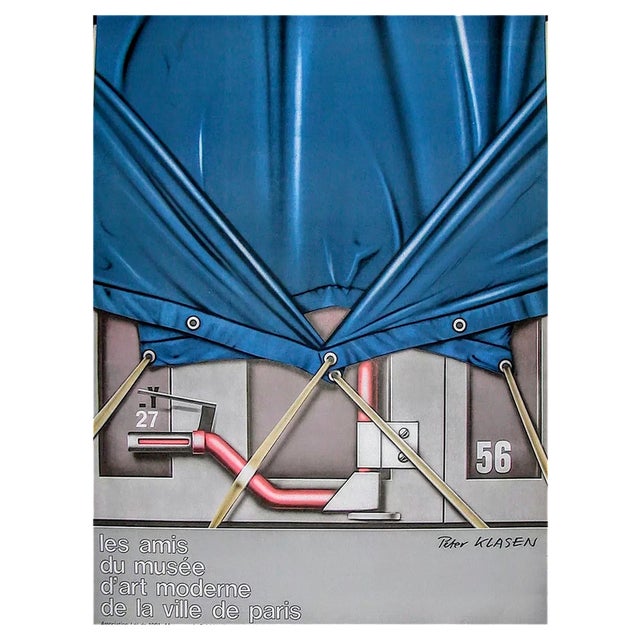 Peter Klasen, The Blue Cover, Original Lithographic Poster, 1980 For Sale