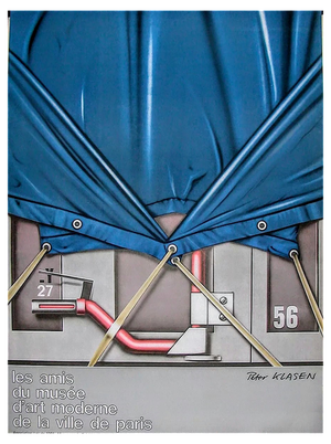 Peter Klasen, The Blue Cover, Original Lithographic Poster, 1980
