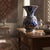 Handmade Ceramic Kandil Vase (50cm) Cobalt Blue Calligraphy Triple Handled Form For Sale - Image 4 of 11