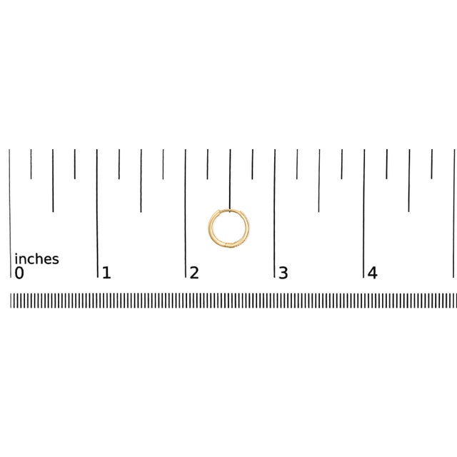 Early 21st Century 14K Yellow Gold 1/5 CTW Diamond Huggie Hoop Earrings For Sale - Image 5 of 5