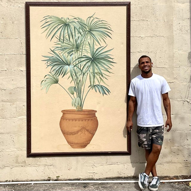 Vintage Coastal Monumental Original Oil Painting on Canvas For Sale - Image 11 of 11