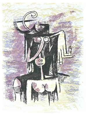 Wifredo Lam, Untitled, Lithograph, 1974