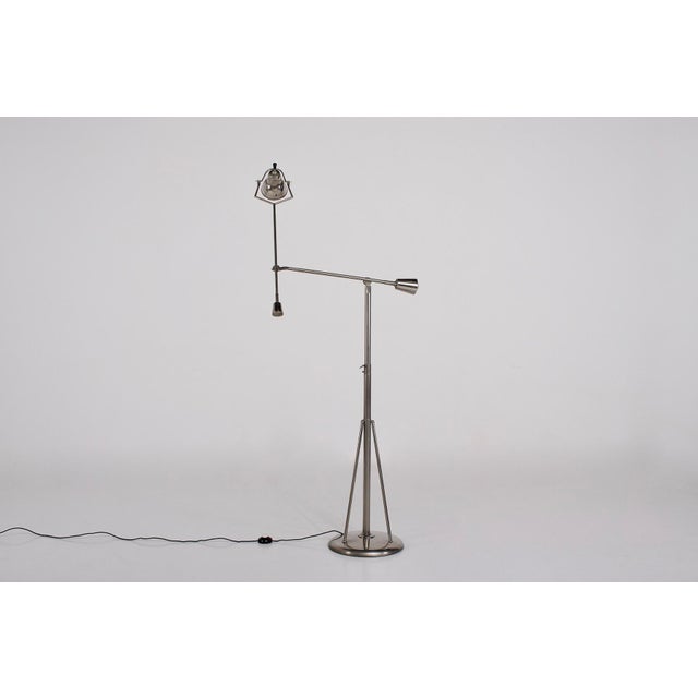 Model EB27 SS Double-Arm Floor Lamp by Edouard Wilfrid Buquet, 1980s For Sale - Image 16 of 16