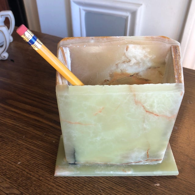 1940s 1940s Marble Desk Accessory Holder For Sale - Image 5 of 6
