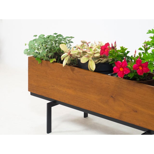 Large Vintage Teak Planter For Sale - Image 5 of 11