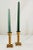 Traditional Mid-Century Solid Brass Squared Candlesticks a Pair For Sale - Image 3 of 4
