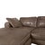 Animal Skin Valentino Corner Sofa and Ottoman in Brown Leather from Machalke, Set of 2 For Sale - Image 7 of 18