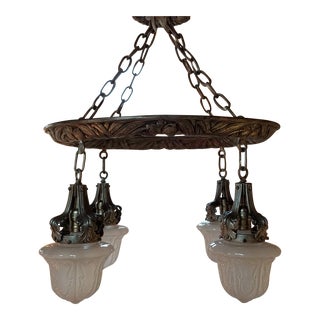 Classic Revival Light Restored Fixture For Sale