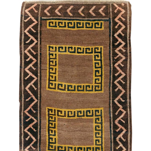 Tribal Galerie Shabab Collection Mid-20th Century Turkish Anatolian Tribal Runner For Sale - Image 3 of 10