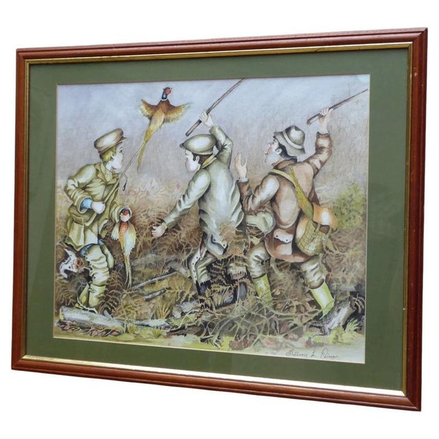 Anthony Palmer, Brightling Beaters, 20th Century, Watercolor on Paper, Framed For Sale - Image 14 of 14