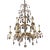 Late 20th Century Hand-Carved Rock Crystal and Wrought Iron Chandelier. u.s.A. For Sale