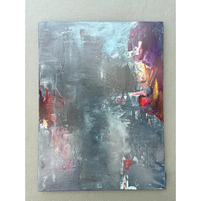 Vintage Abstract Expressionist Oil Painting For Sale - Image 11 of 12