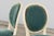 Wood Antique French Louis XVI Style Painted Dining Chairs in Teal Mohair - Set of 8 For Sale - Image 7 of 18
