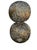 Metal Gold-Tone Metal Spheres, 15” Decorative Pair for Hanging or Stacking For Sale - Image 7 of 11