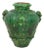 Italian Green Glazed Terracotta Vase For Sale
