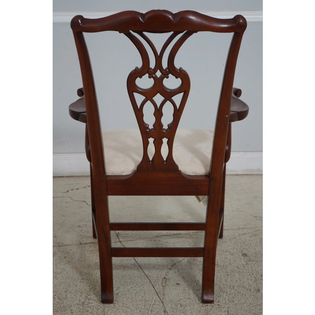 Baker Furniture Company Baker Chippendale Mahogany Open Armchair For Sale - Image 4 of 12