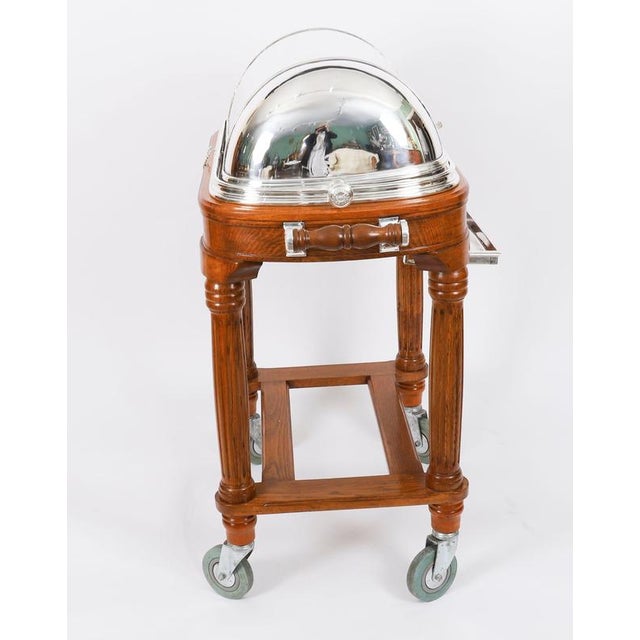 Vintage Silver Plated Roast Beef Trolley For Sale - Image 9 of 18