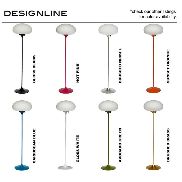 Stemlite Floor Lamp by Designline in Avocado Green -Mid Century Retro Style For Sale In Philadelphia - Image 6 of 6