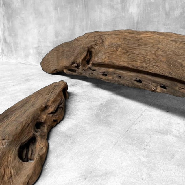 Wood Monumental Japanese Architectural Temple Beams, 1700s, Set of 2 For Sale - Image 7 of 17