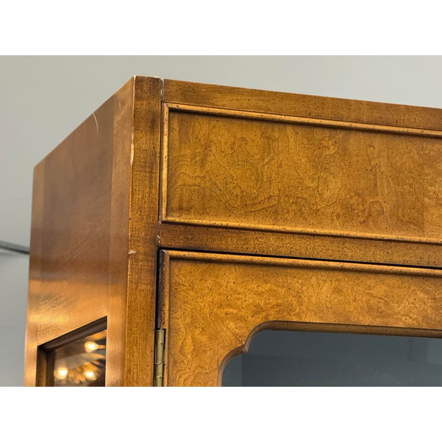 Campaign Style Curio Display Cabinet, Vintage For Sale - Image 11 of 12