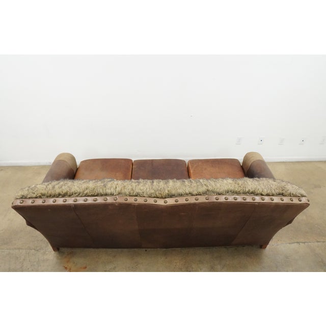 Vintage Western Ranch Leather Sofa For Sale - Image 10 of 10