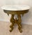 Late 20th Century Victorian Style Oval Marble Top Gold Color Accent Table Vintage Excellent Condition For Sale - Image 5 of 10