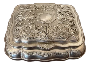 Late 20th Century Vintage Godinger Attributed Jewelry Box Silver Plated
