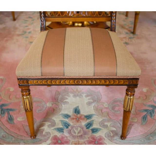 Hand-Carved and Gilded Dining Chairs, Italy, 1995, Set of 4 For Sale - Image 6 of 10