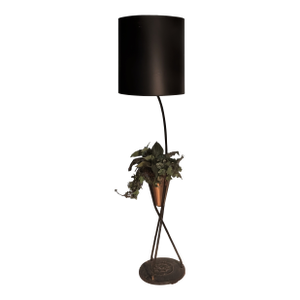 Mid Century Floor Lamp Brass Vase