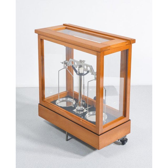Pharmacy Scale in Wooden Case For Sale - Image 14 of 18