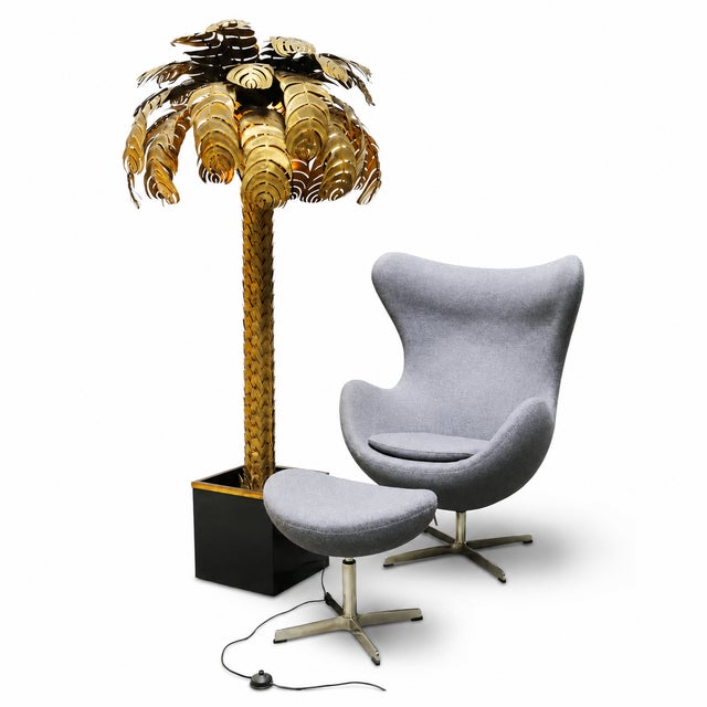Large Vintage Palm Floor Lamp by Christian Techoueyres for Maison Jansen, 1970 For Sale - Image 17 of 17