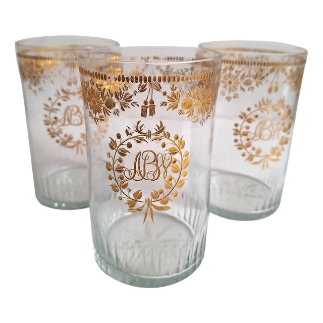 Baroque Glasses, Set of 3 For Sale