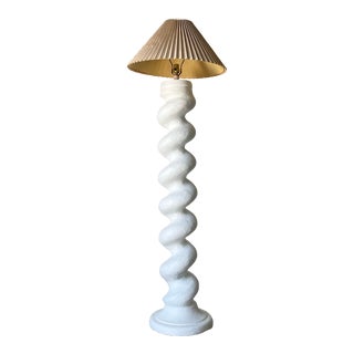 Michael Taylor Spiral Column Plaster Floor Lamp For Sale