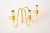 This classic and vintage Tommi Parzinger brass modernist candlestick or candelabra is a 3 arm piece. It is from the 50's....