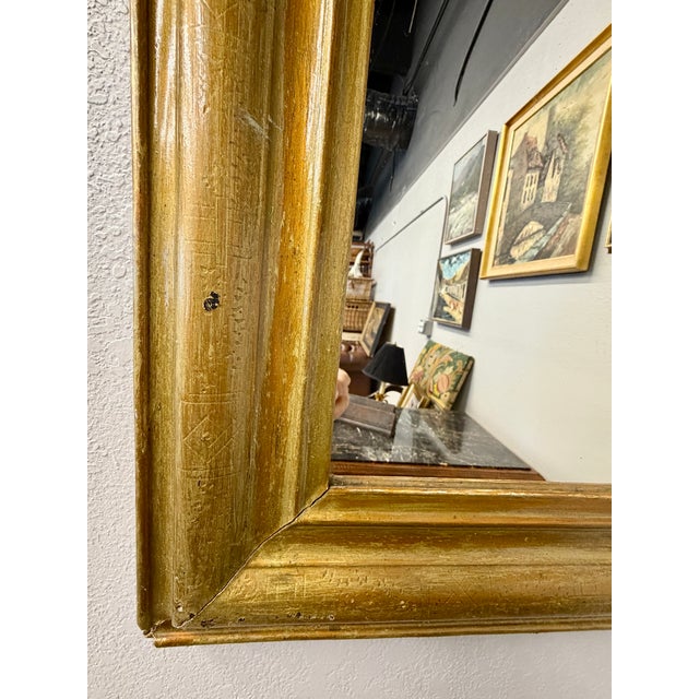 19th C French Louis Philippe Giltwood Mirror 31 X 41 For Sale - Image 4 of 7