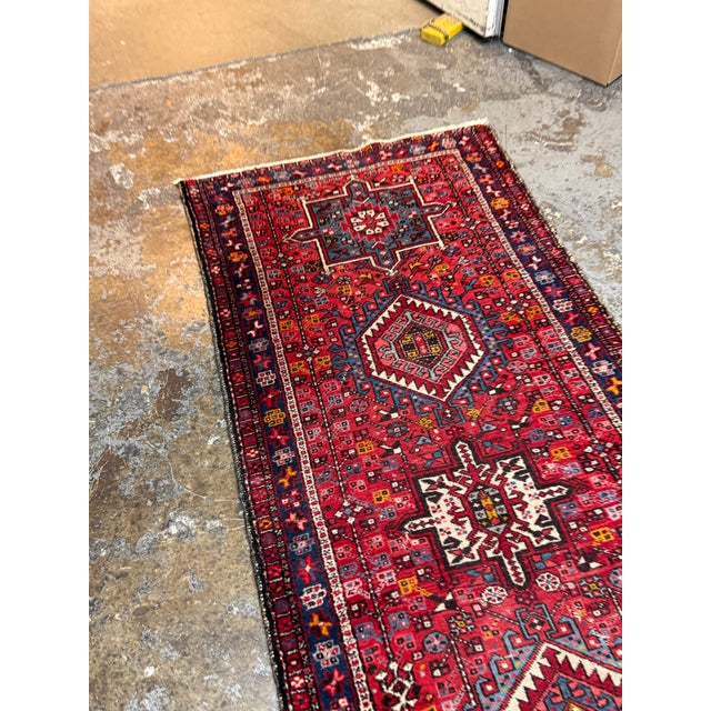 Design Plus Gallery presents a 3ft 1in × 10ft 10in Karajeh Heriz Persian Rug. This hand knotted runner presents a vivid...